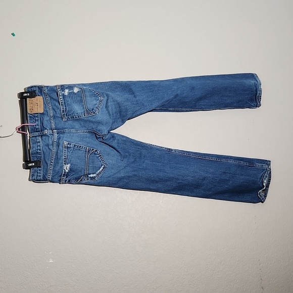 Hollister Jeans Mens Size 28 X 30 Classic Straight Distressed Distroyed Frayed - Picture 3 of 15